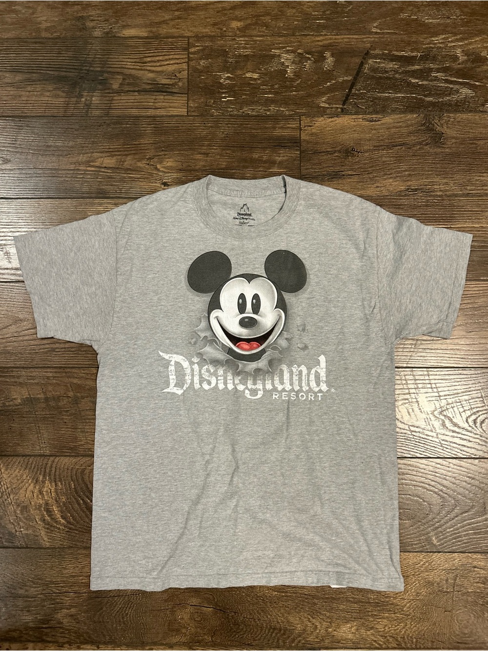 Hanes Gray Mickey Mouse Graphic Tee